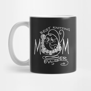 Best knitting mom ever cat Mug